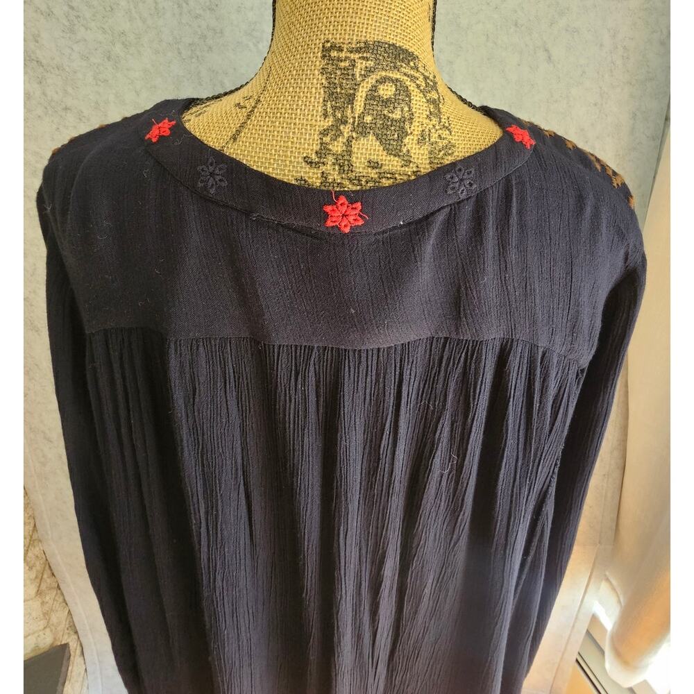 Anthropolgie Hazel Dress Embroidered Peasant Flowy, Boho 100% Viscose Aztec Sz S - Picture 13 of 15